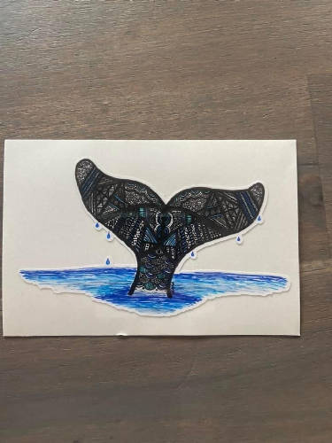 Whale Tail Sticker