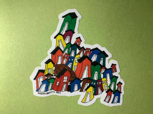 Newfoundland Row House Sticker