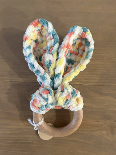 Bunny ear beech wood teether