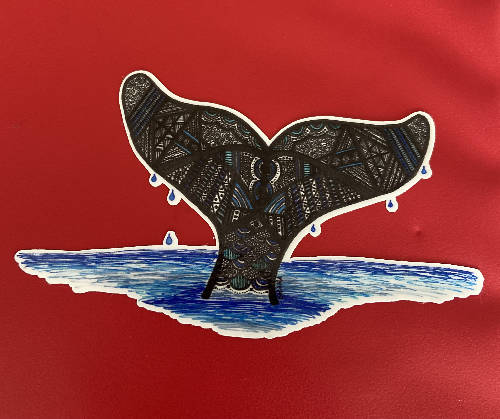 Whale Tail Sticker